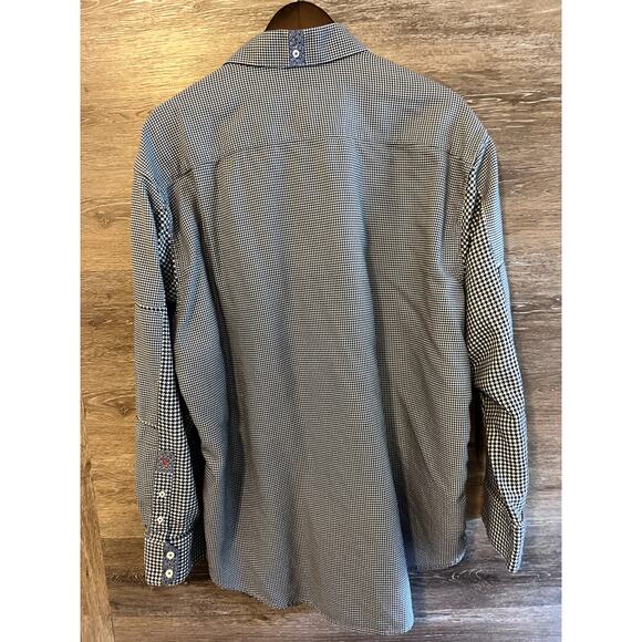 Robert Graham Button Down Shirt Checkers sz 3XL Stripped Men Collared cuff Tall - Picture 16 of 16